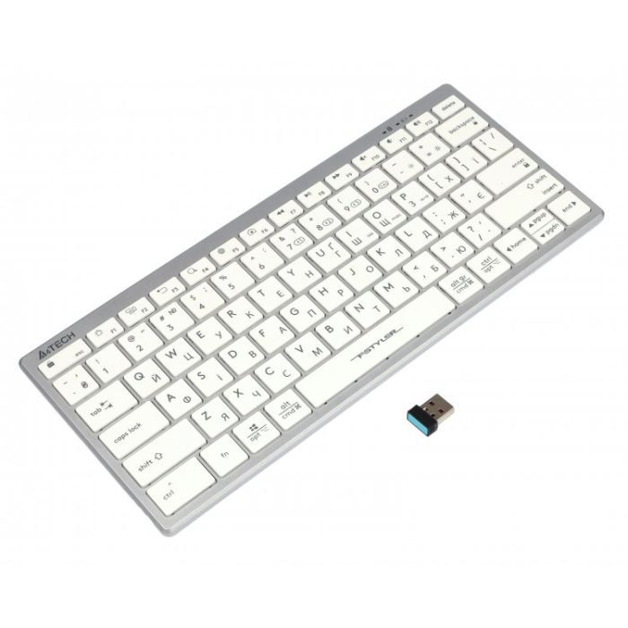Клавиатура A4Tech FBX51C Wireless/Bluetooth White (FBX51C White) изображение 4