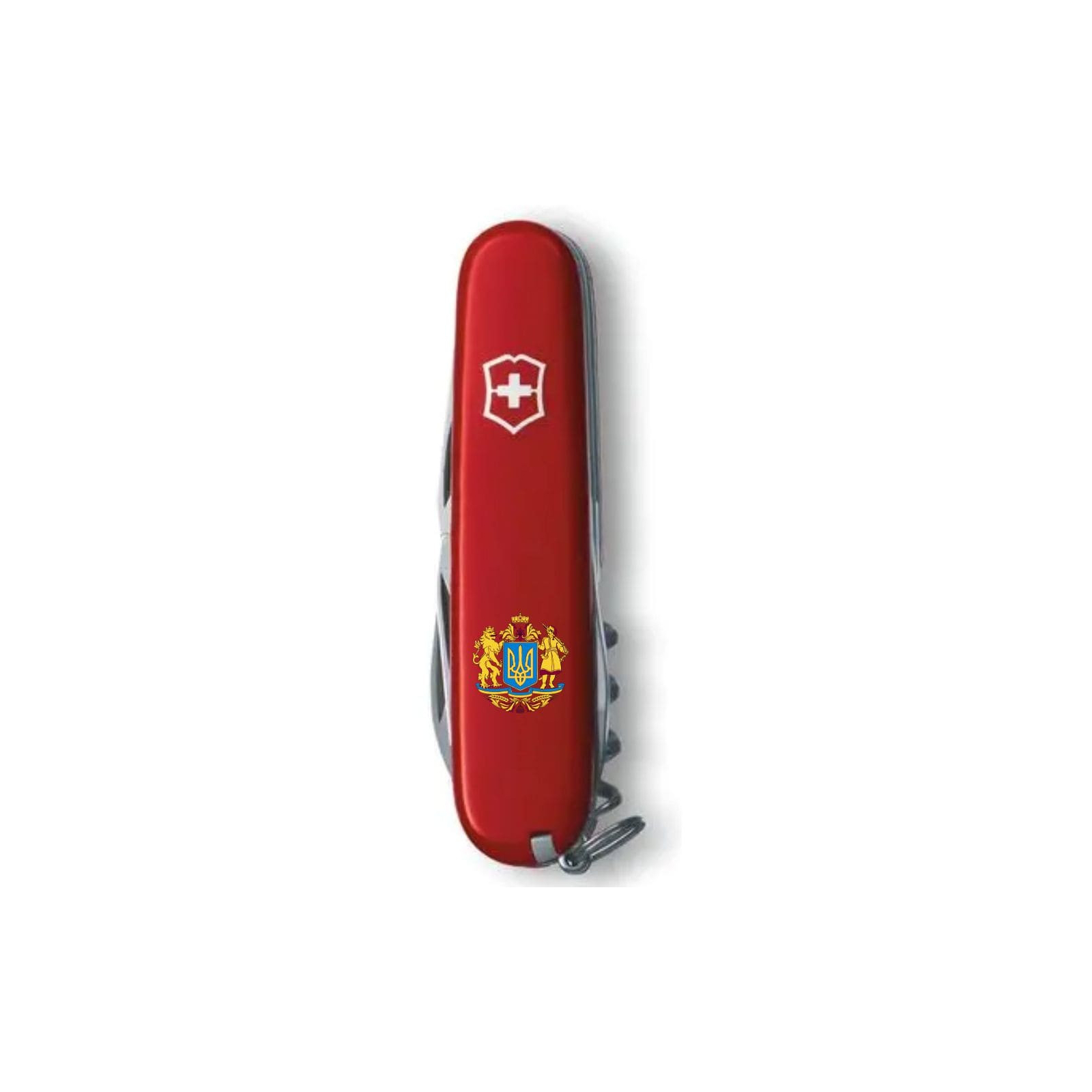 Нож Victorinox Climber Ukraine Red "Великий Герб України" (1.3703_T0400u) изображение 5