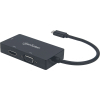 Концентратор Intracom USB3.1 Type-C to HDMI/DVI-I/VGA Black Manhattan (152983) изображение 2