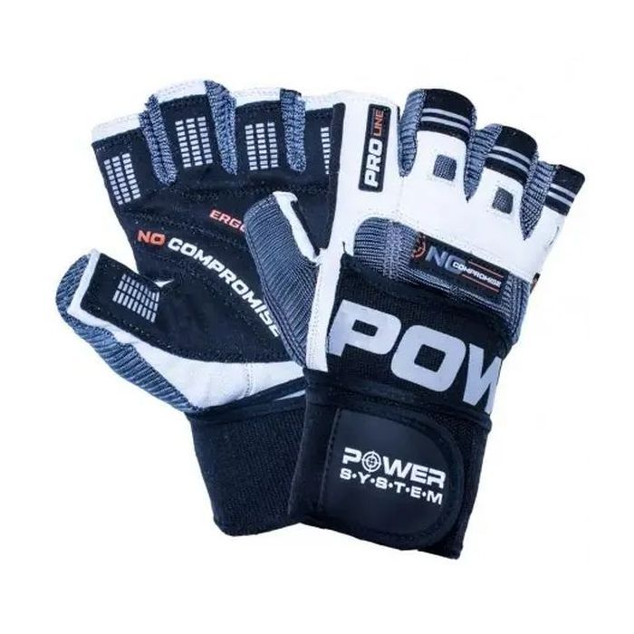 Перчатки для фитнеса Power System No Compromise PS-2700 Black/White L (PS-2700_L_Black-White)