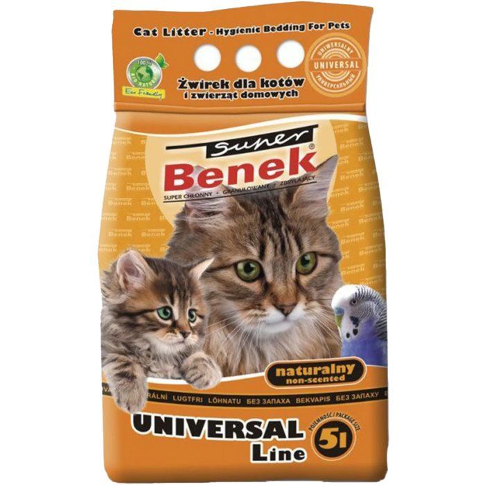 Наполнитель для туалета Super Benek Бентонитовый натуральный универсальный 10 л (5905397010197)