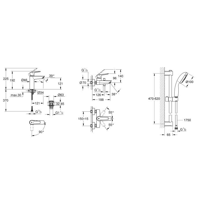 Змішувач Grohe QuickFix UA202301ME (CV030618) зображення 2