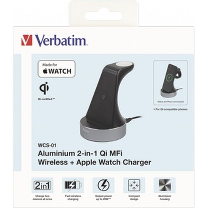 Зарядний пристрій Verbatim 2in1 Apple Watch and iPhone Charging Stand (49555) зображення 11