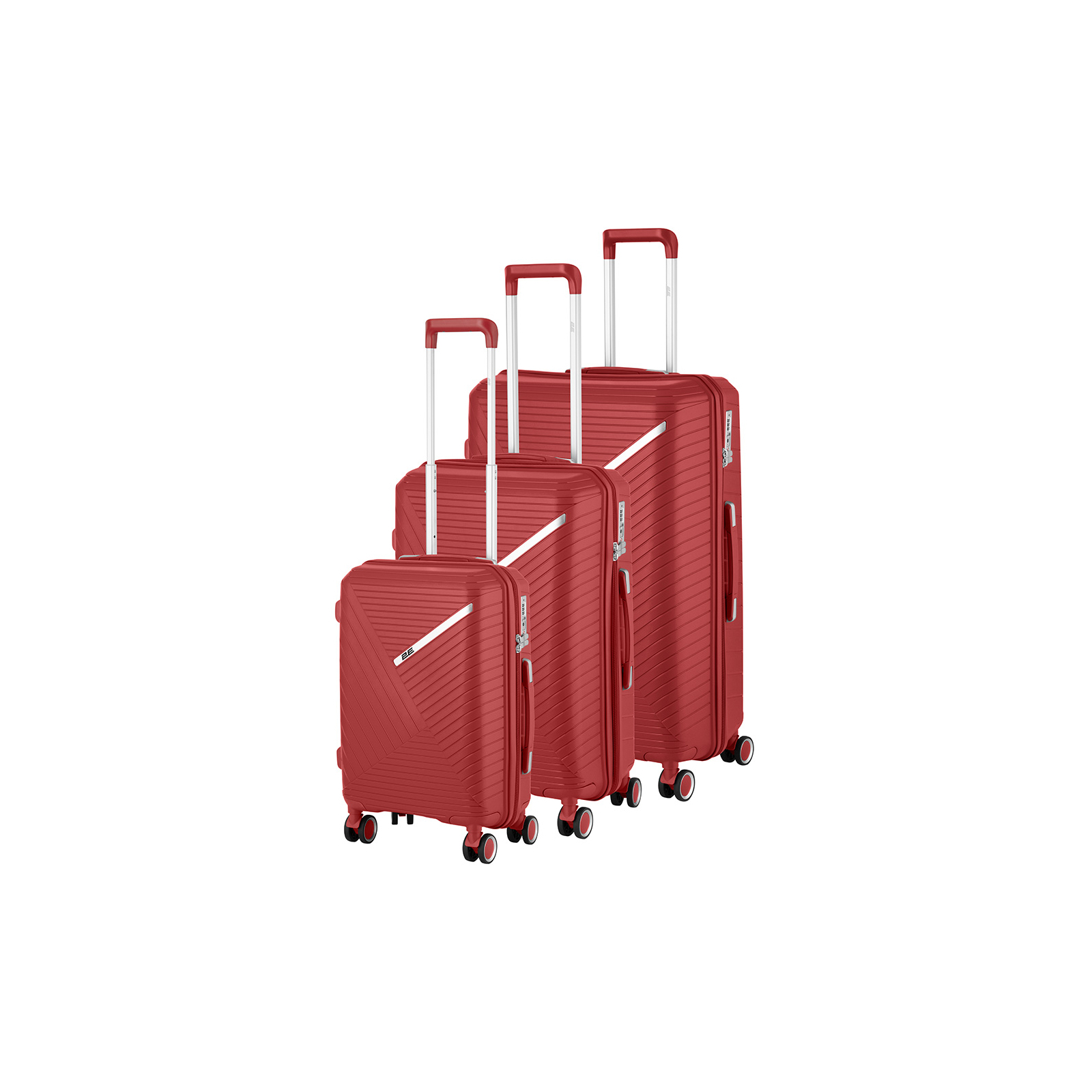 Набір валіз 2E Sigma (L+M+S) червоний (2E-SPPS-SET3-RD) зображення 3
