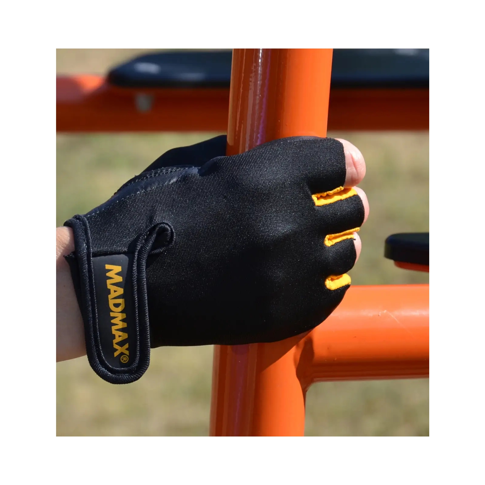 Перчатки для фитнеса MadMax MFG-251 Rainbow Orange L (MFG-251-ORG_L) изображение 9