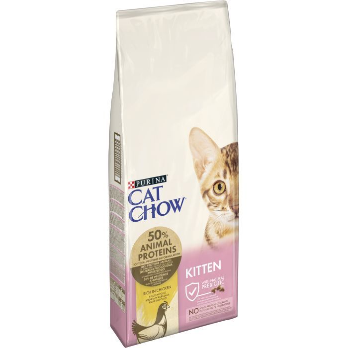 Сухой корм для кошек Purina Cat Chow Kitten с курицей 15 кг (5997204514028) изображение 2