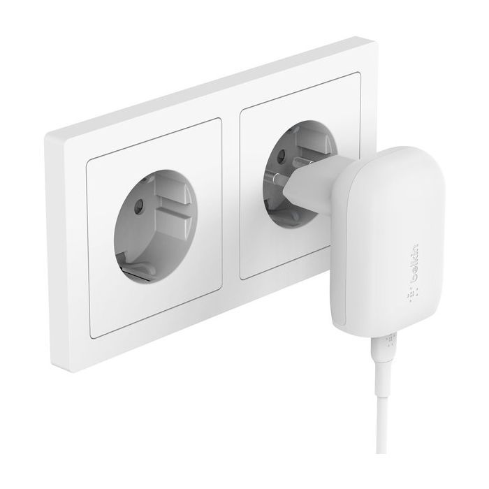 Зарядное устройство Belkin 30W USB-С GAN PD PPS white (WCA005VFWH) изображение 5
