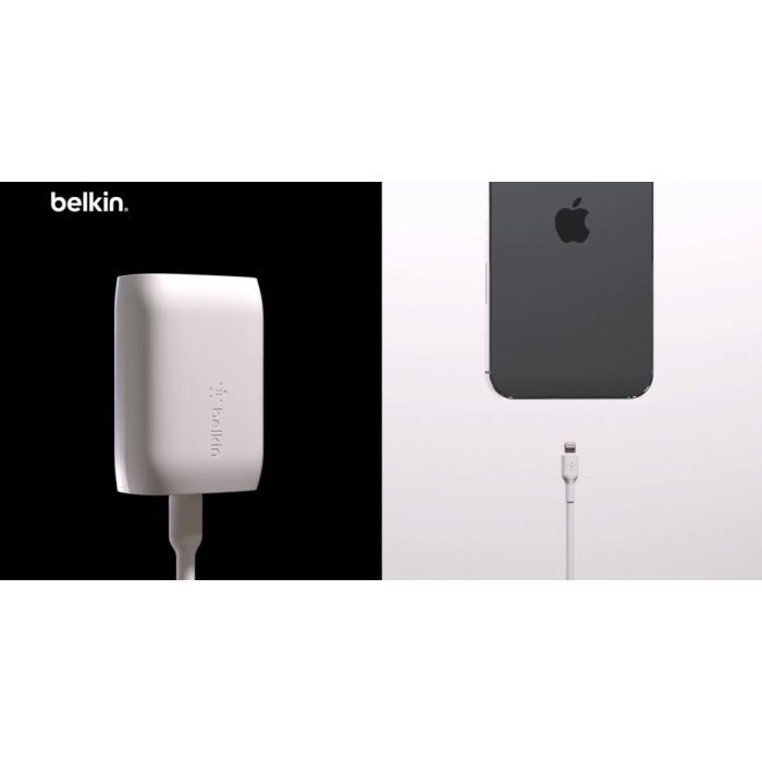Зарядное устройство Belkin 30W USB-С GAN PD PPS white (WCA005VFWH) изображение 6