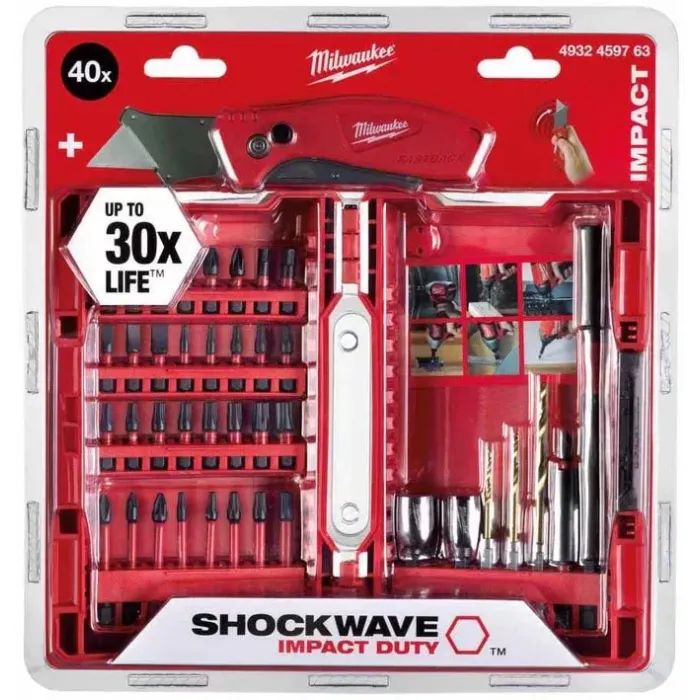 Набор сверл и бит Milwaukee ShW + Нож, 40 предм. (4932459763) изображение 3
