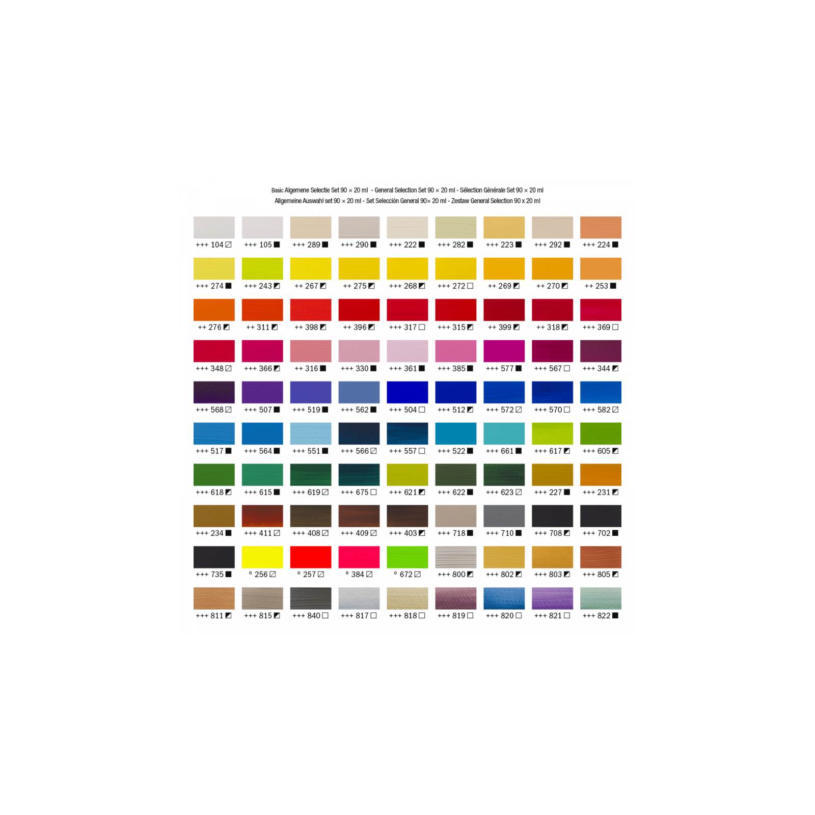 Акриловые краски Royal Talens Amsterdam General Selection 90 цветов по 20 мл (8712079451097) изображение 5