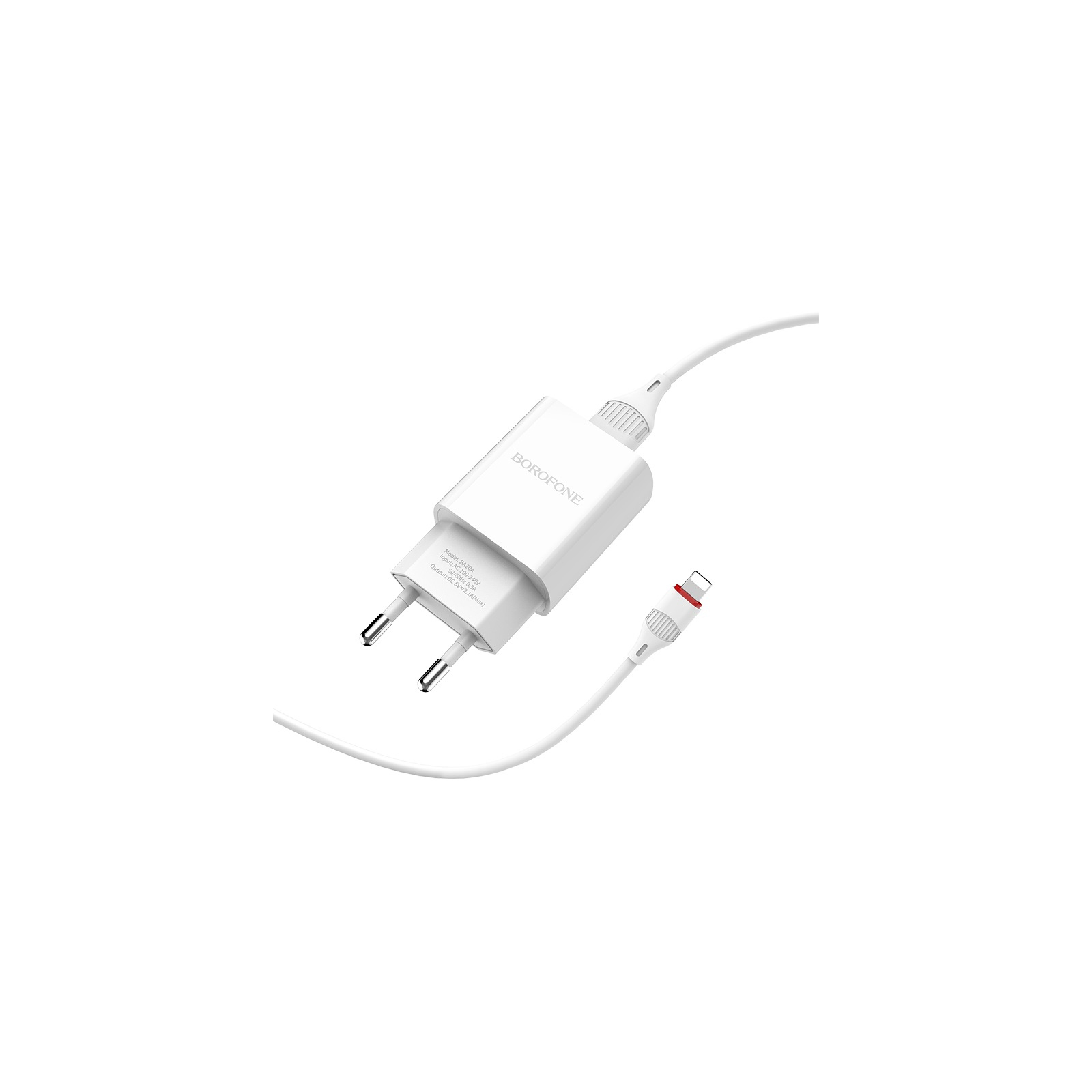 Зарядний пристрій BOROFONE BA20A Sharp charger set(Lightning) White (BA20ALW) зображення 2