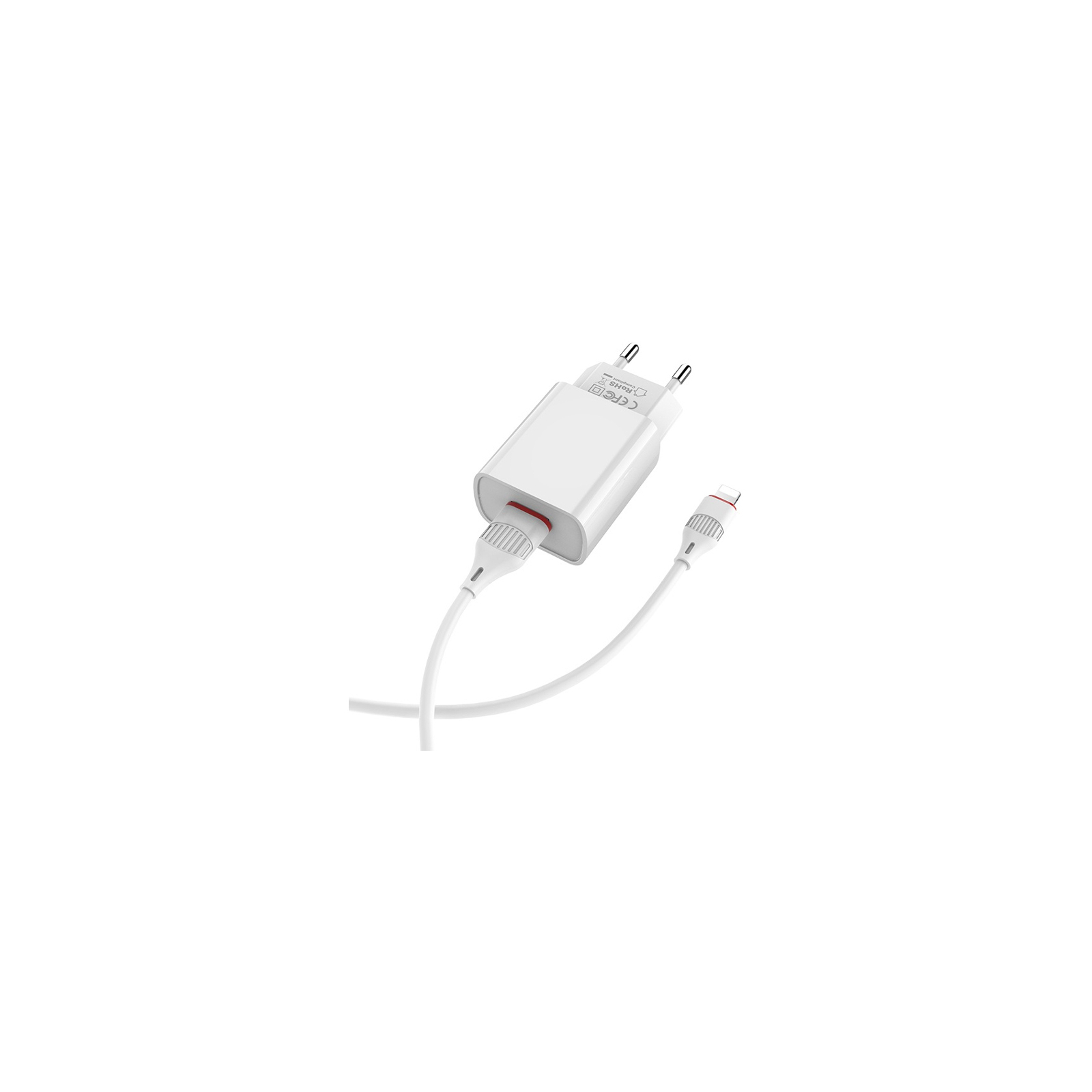 Зарядний пристрій BOROFONE BA20A Sharp charger set(Lightning) White (BA20ALW) зображення 3