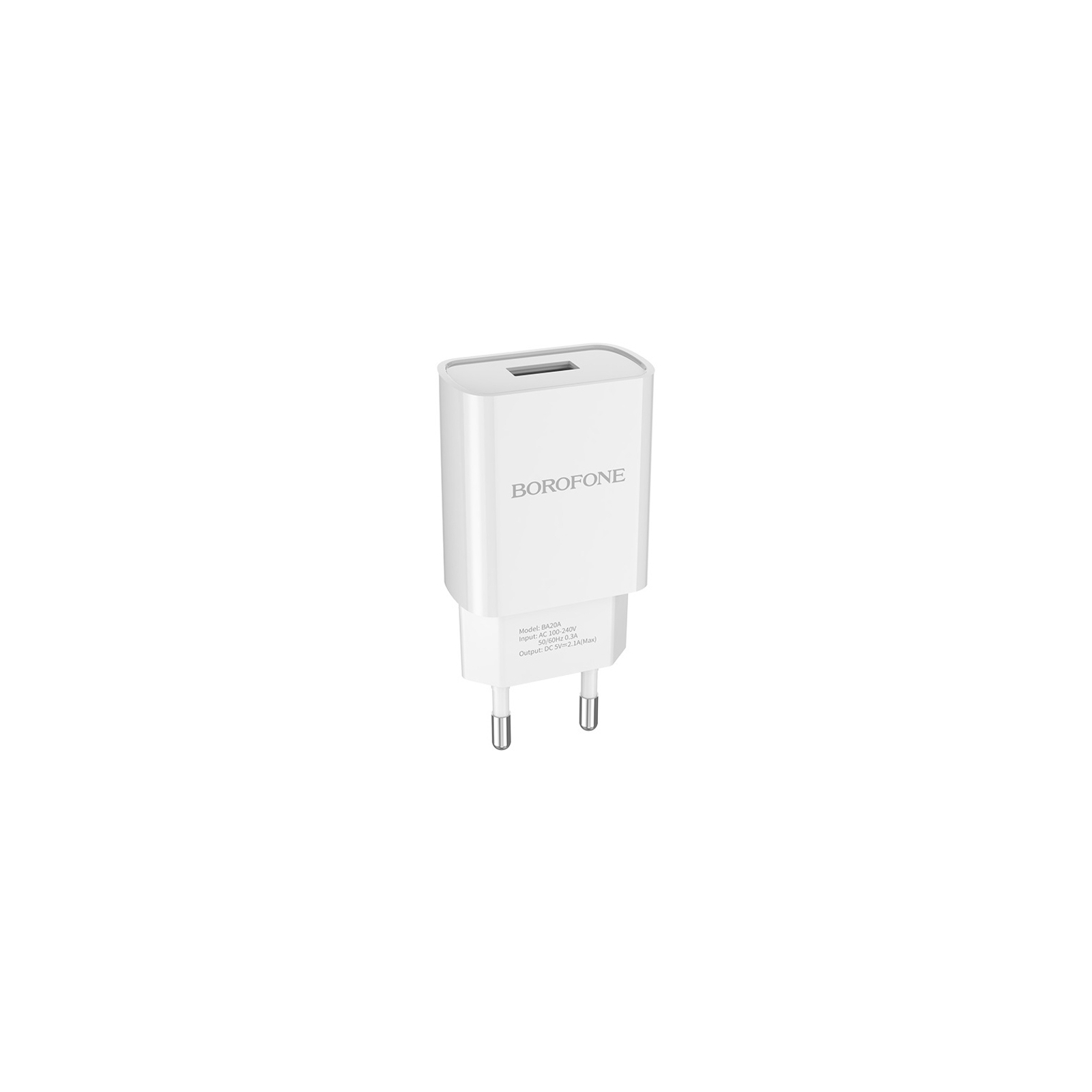 Зарядное устройство BOROFONE BA20A Sharp charger set(Lightning) White (BA20ALW) изображение 4
