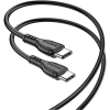 Дата кабель USB-C to USB-C 1.0m BX51 Triumph 60W Black BOROFONE (BX51CCB) зображення 2