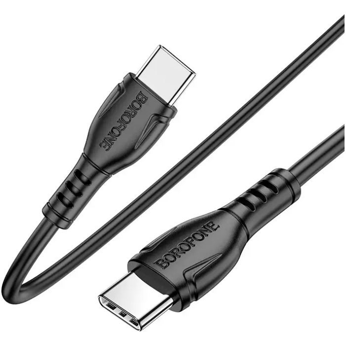 Дата кабель USB-C to USB-C 1.0m BX51 Triumph 60W Black BOROFONE (BX51CCB) зображення 4
