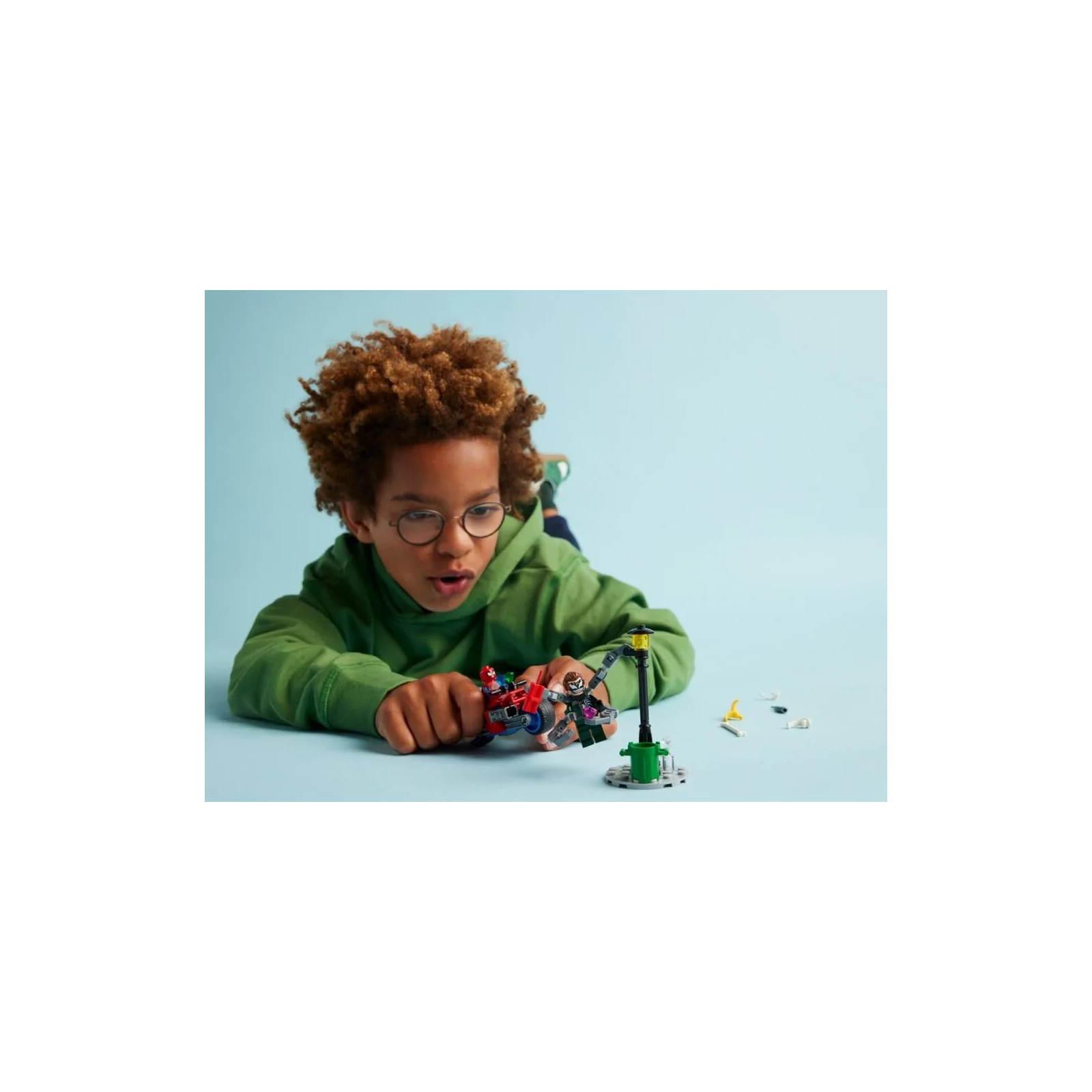 Конструктор LEGO Super Heroes Погоня на мотоциклах Людина-Павук vs. Доктор Восьминіг 77 деталей (76275) зображення 2