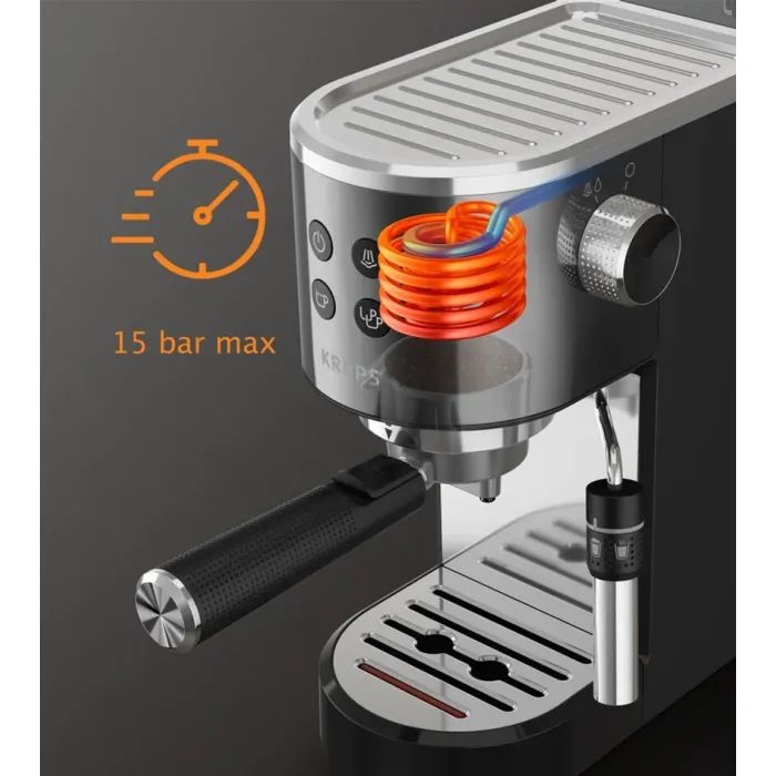 Рожковая кофеварка эспрессо Krups XP444G10 изображение 8