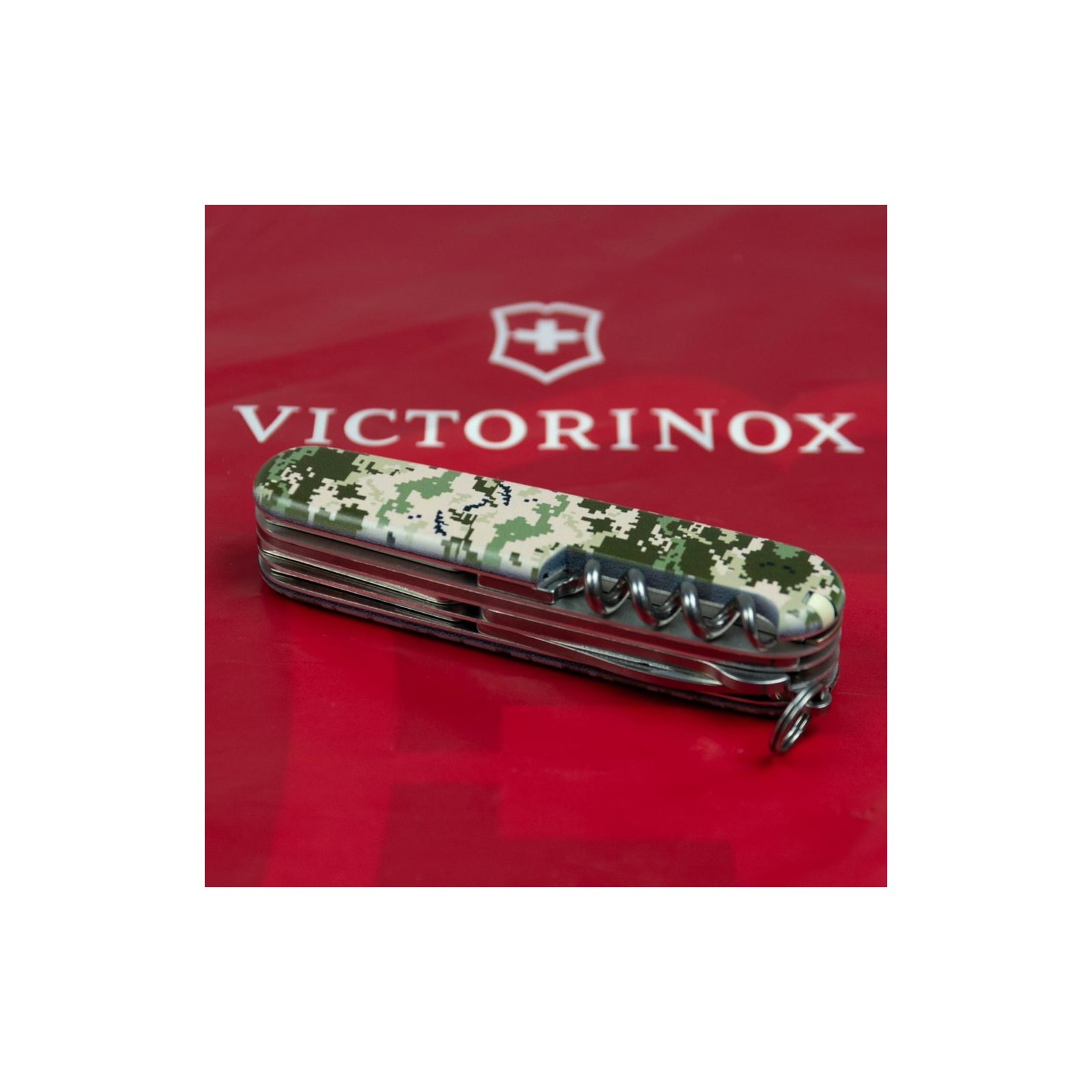 Нож Victorinox Huntsman Army 91 мм Чорний Емблема ЗСУ + Напис ЗСУ (1.3713.3_W1011u) изображение 4