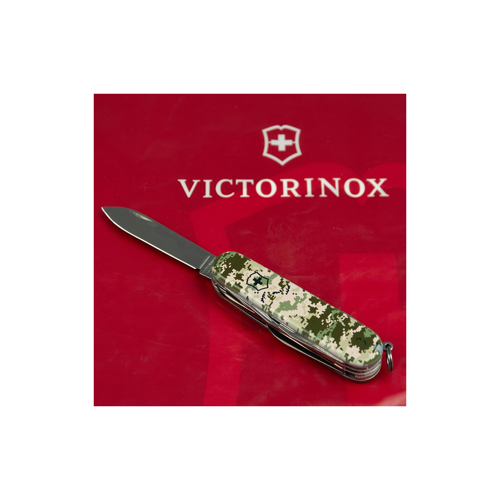 Нож Victorinox Huntsman Army 91 мм Чорний Емблема ЗСУ + Напис ЗСУ (1.3713.3_W1011u) изображение 5