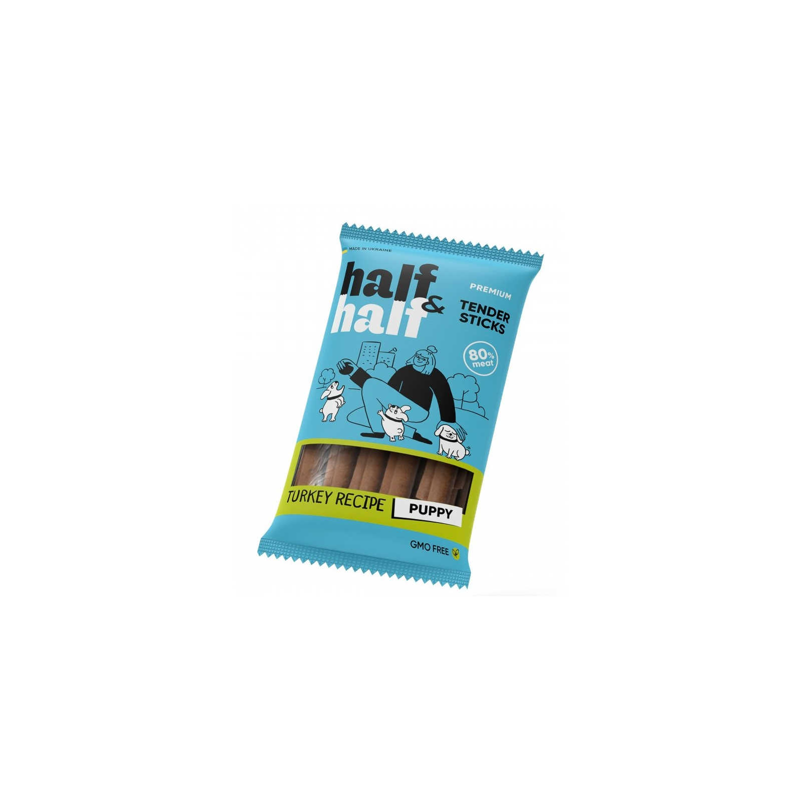 Лакомство для собак Half&Half в форме мясных палочек с индейкой 100 г (4823082431755)