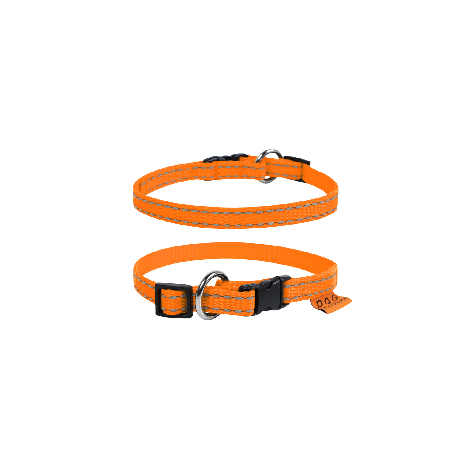 Ошейник для животных Dog Extreme из нейлона регулируемый Ш 25 мм Д 31-49 см оранжевый (02524) изображение 2