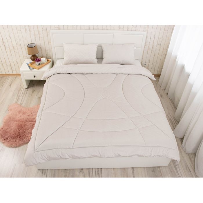 Ковдра Руно всесезона силіконова велюрова Soft Pearl 140х205 см (321.55_Soft Pearl) зображення 7