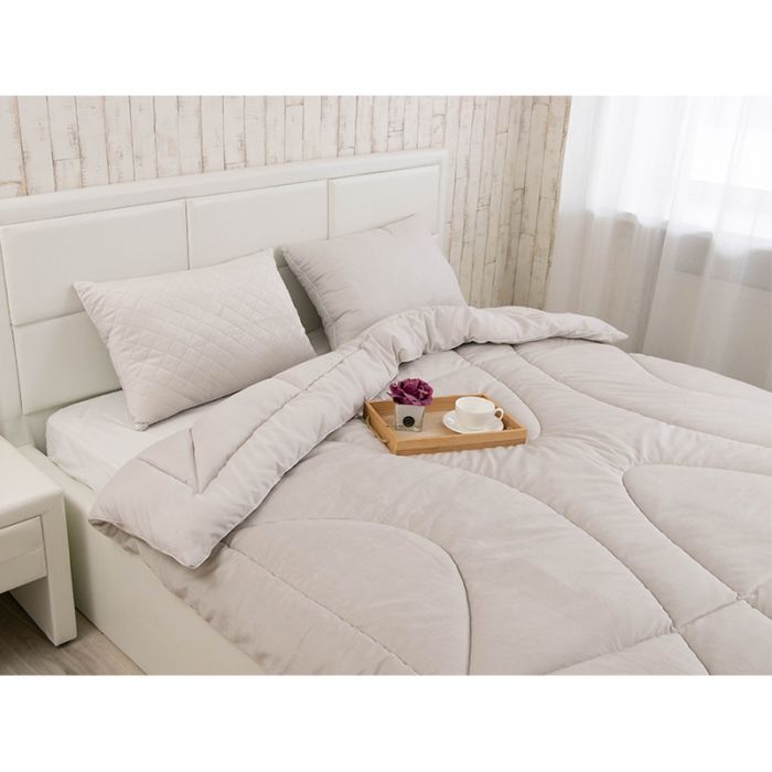 Ковдра Руно всесезона силіконова велюрова Soft Pearl 140х205 см (321.55_Soft Pearl) зображення 8