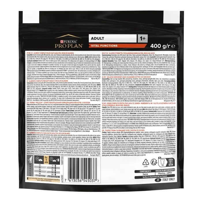 Сухой корм для кошек Purina Pro Plan Original с лососем 400 г (7613036545037) изображение 2