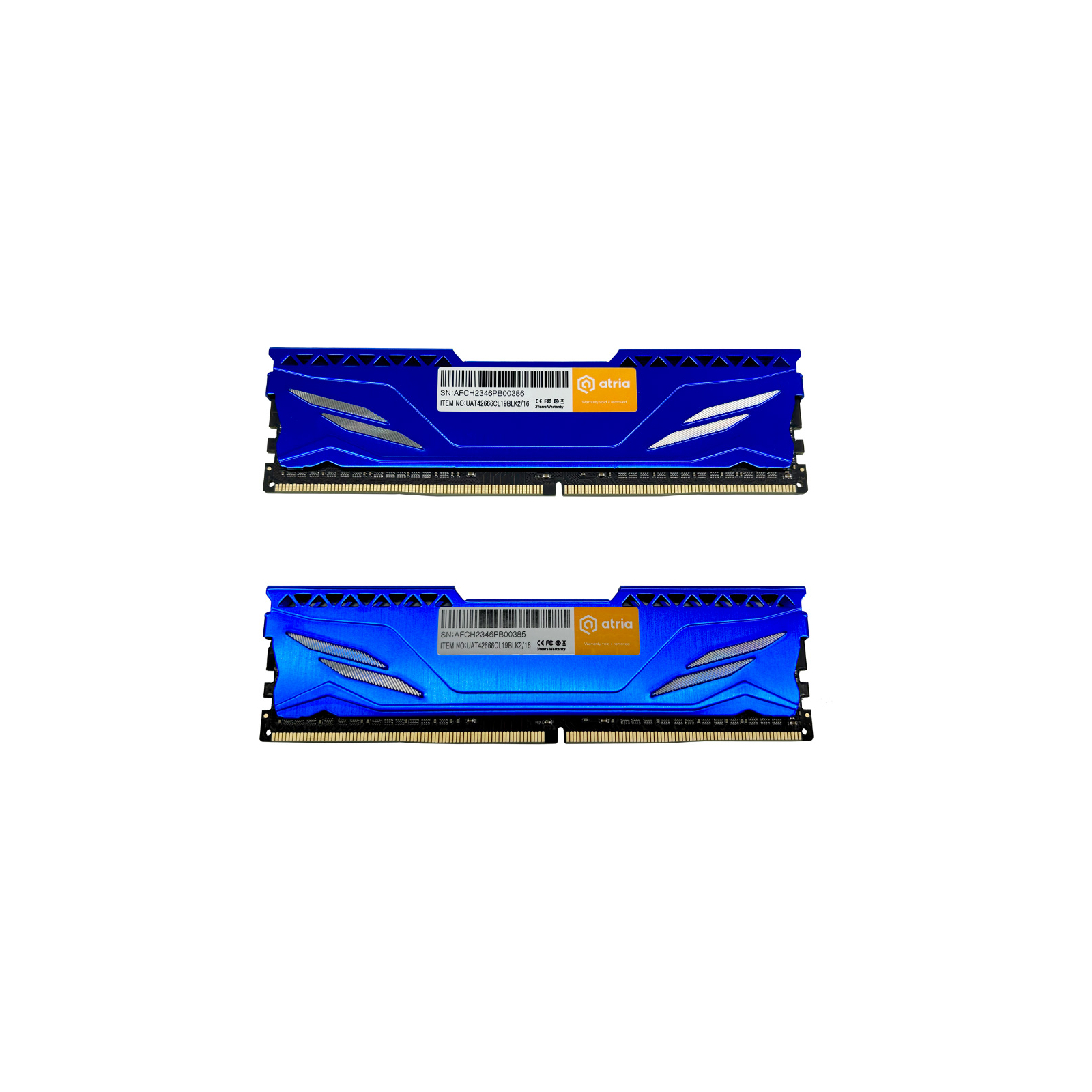 Модуль пам'яті для комп'ютера DDR4 32GB (2x16GB) 2666 MHz Fly Blue ATRIA (UAT42666CL19BLK2/32) зображення 2