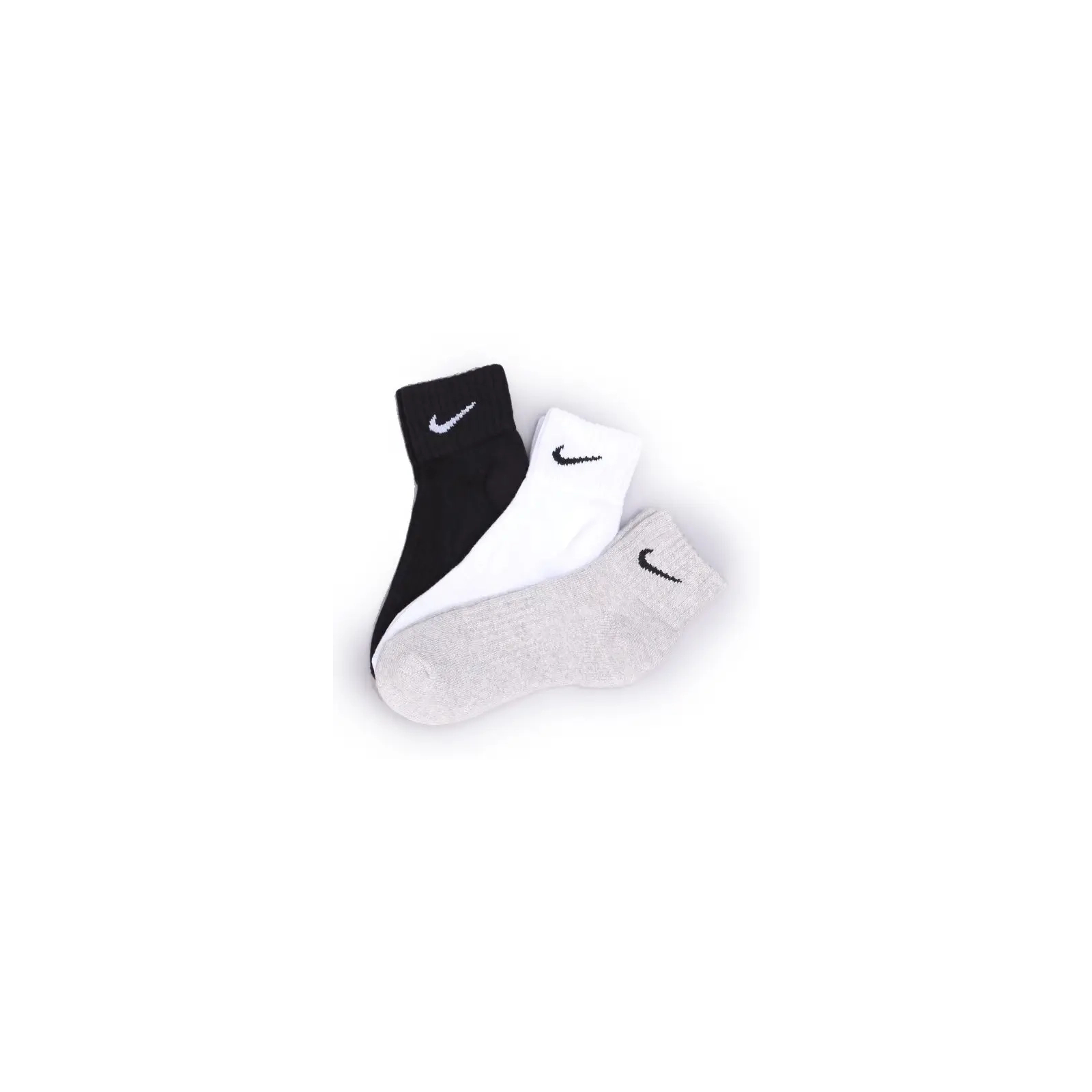 Шкарпетки Nike U NK V CUSH ANKLE-3PR VALUE SX4926-901 38-42 3 пари Чорний/Білий/Сірий (887232701130) зображення 7