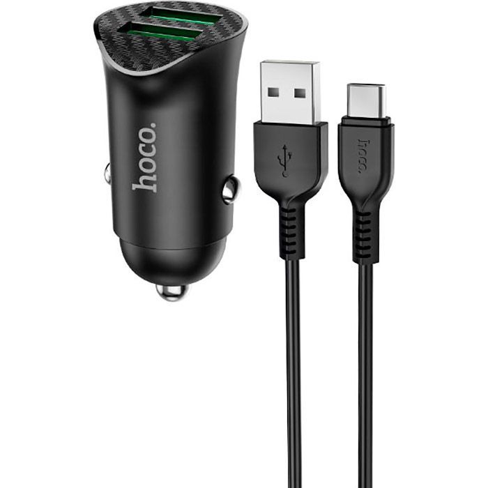 Зарядное устройство HOCO Z39 2xUSB Black (6931474735089)