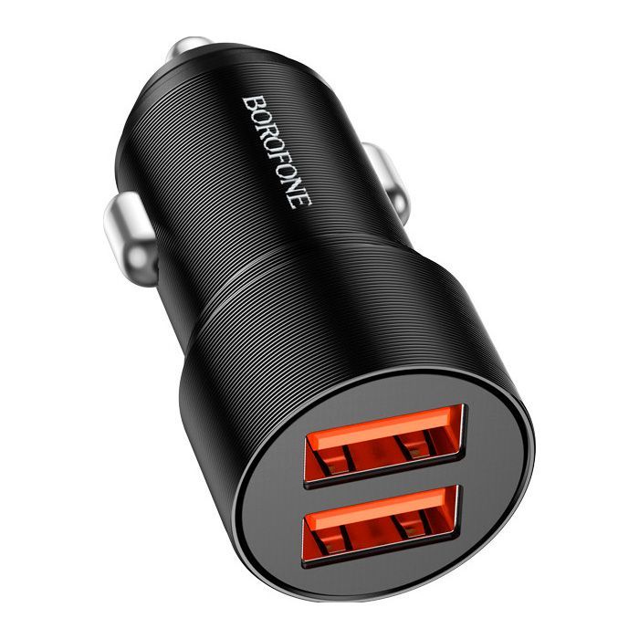 Зарядний пристрій BOROFONE BZ19 2 x USB Black (BZ19B) зображення 2