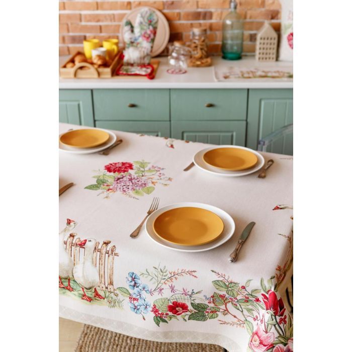 Скатертина Прованс гобеленова Гуси 135х140 см (034095) зображення 10