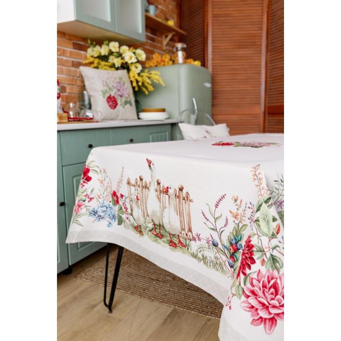 Скатертина Прованс гобеленова Гуси 135х140 см (034095) зображення 7