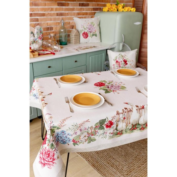 Скатертина Прованс гобеленова Гуси 135х140 см (034095) зображення 9