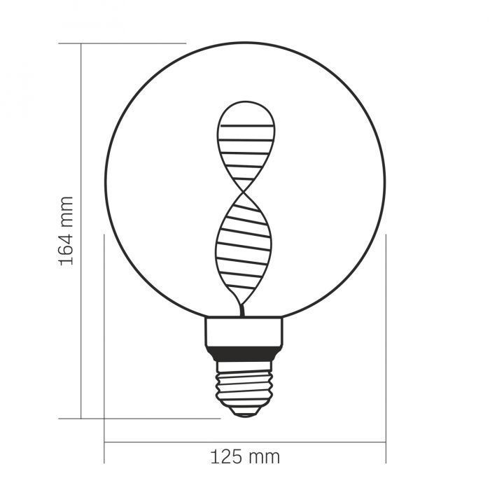 Лампочка Videx Filament 3.5W E27 1800K (VL-DNA-G125-C) зображення 3