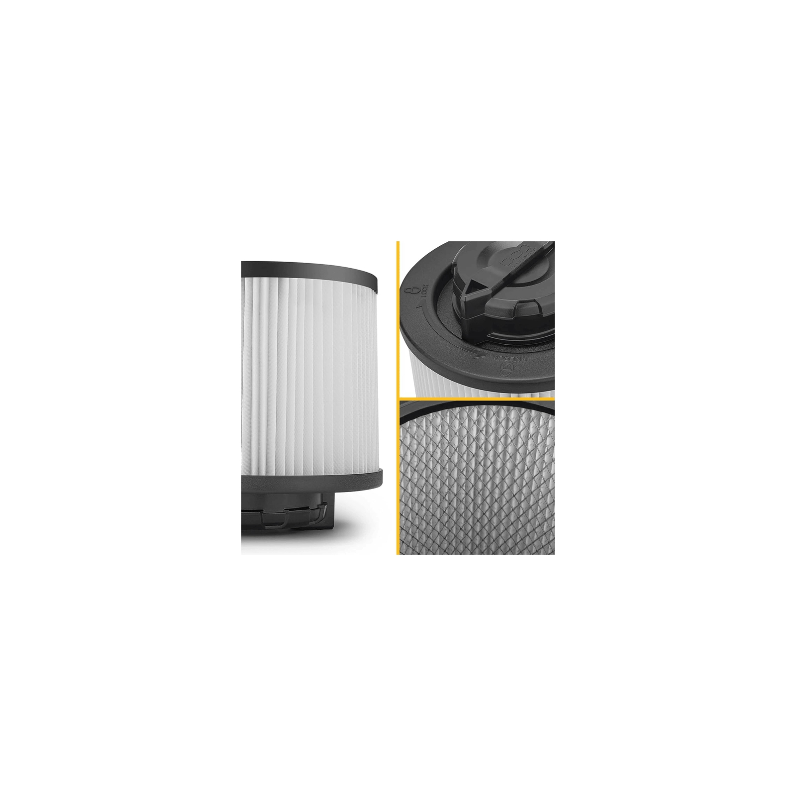 Фильтр для строительного пылесоса DeWALT DXV20P, DXV20PTA, DXV30SAPTA, Regular, DXVC4001 (DXVC4001) изображение 8