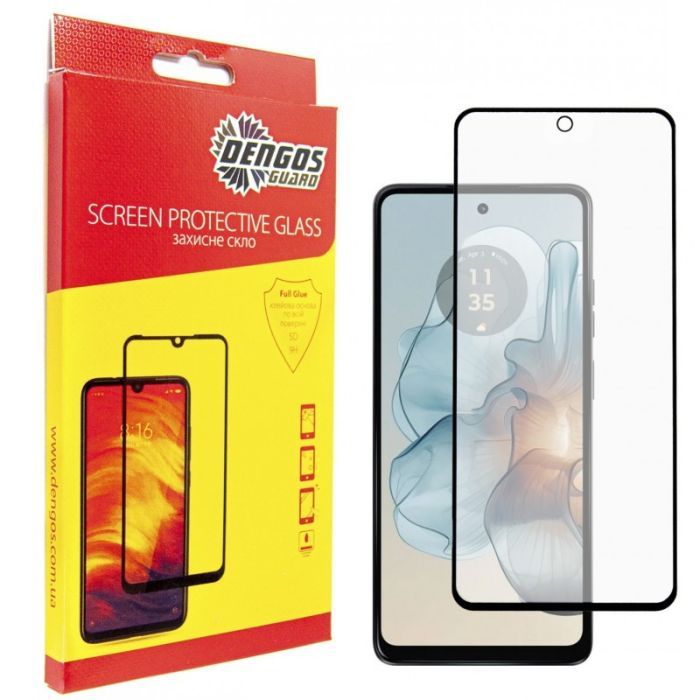 Стекло защитное Dengos Full Glue Motorola Moto G24/G24 Power (black) (TGFG-353)