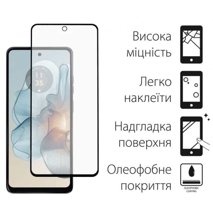 Стекло защитное Dengos Full Glue Motorola Moto G24/G24 Power (black) (TGFG-353) изображение 2