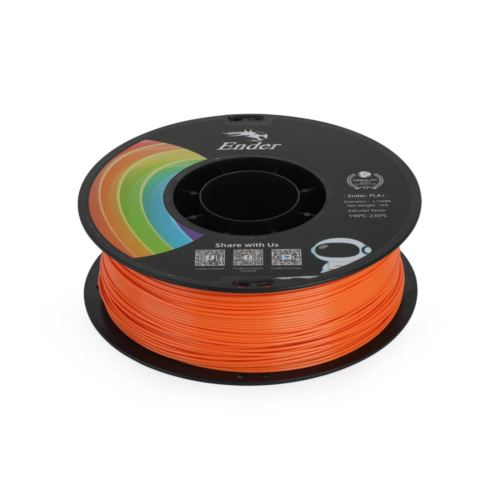 Пластик для 3D-принтера Creality PLA+ 1кг, 1.75мм, orange (3301010307) зображення 4