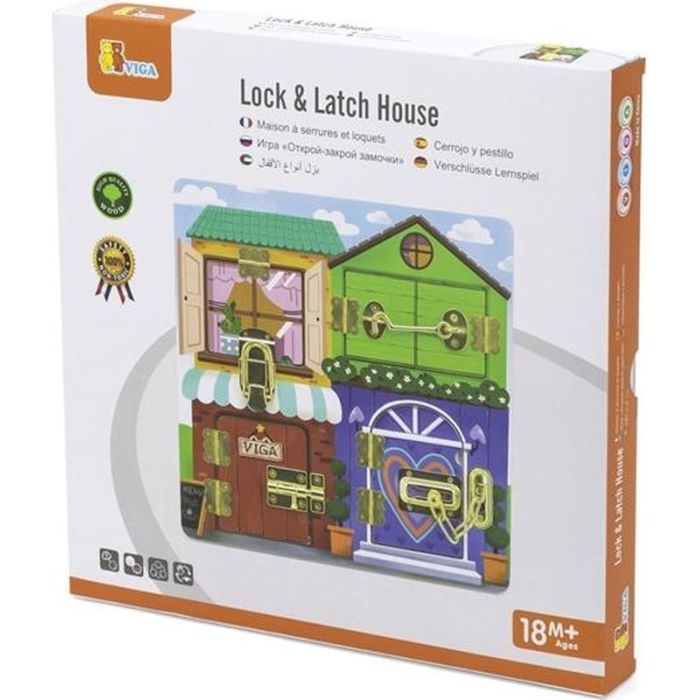 Развивающая игрушка Viga Toys Бизиборд PolarB Домик (44653) изображение 2