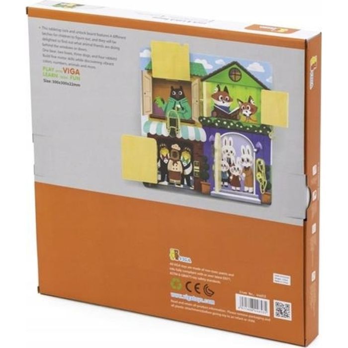 Развивающая игрушка Viga Toys Бизиборд PolarB Домик (44653) изображение 3