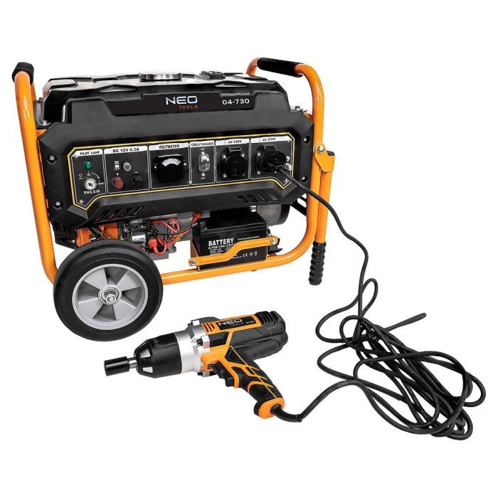 Генератор Neo Tools 230V, 1 фаза, 2.8/3kW, електростарт, AVR (04-730) зображення 9