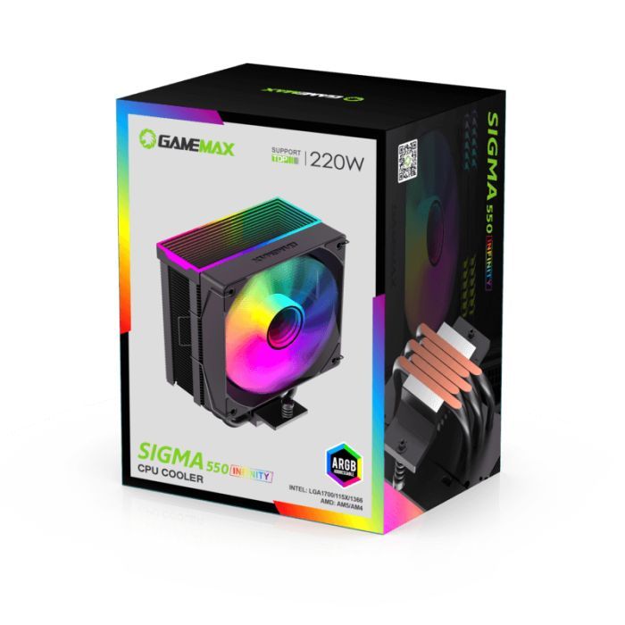 Кулер для процессора Gamemax Sigma 550 Infinity BK изображение 10