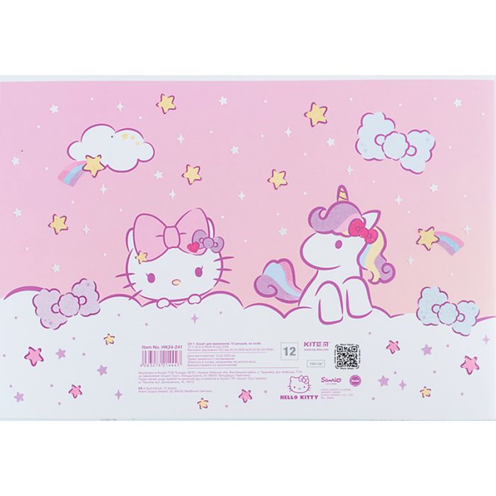 Альбом для рисования Kite Hello Kitty, 12 листов (HK24-241) изображение 8