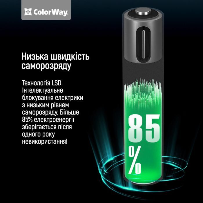 Аккумулятор ColorWay AAА USB-С 590 mAh 1.5V (2шт) (Li-Polymer) (CW-UBAAA-09) изображение 11