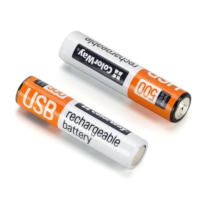 Аккумулятор ColorWay AAА USB-С 590 mAh 1.5V (2шт) (Li-Polymer) (CW-UBAAA-09) изображение 2