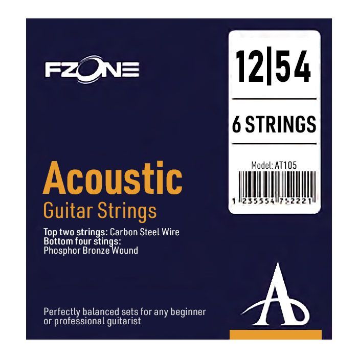 Струны для гитары Fzone Acoustic Bronze (12-54) (AT105)