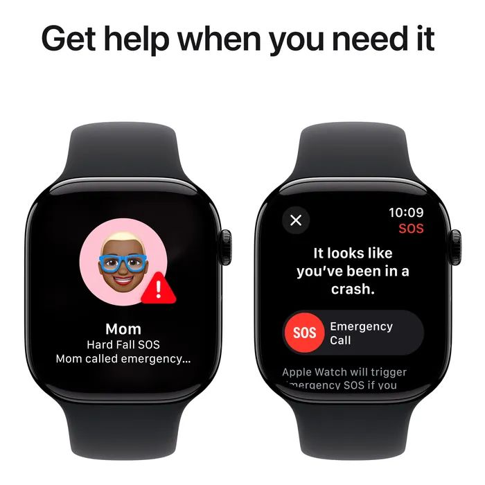 Смарт-часы Apple Watch Series 10 GPS 46mm Jet Black Aluminium Case with Black Sport Band - S/M (MWWP3QH/A) изображение 6