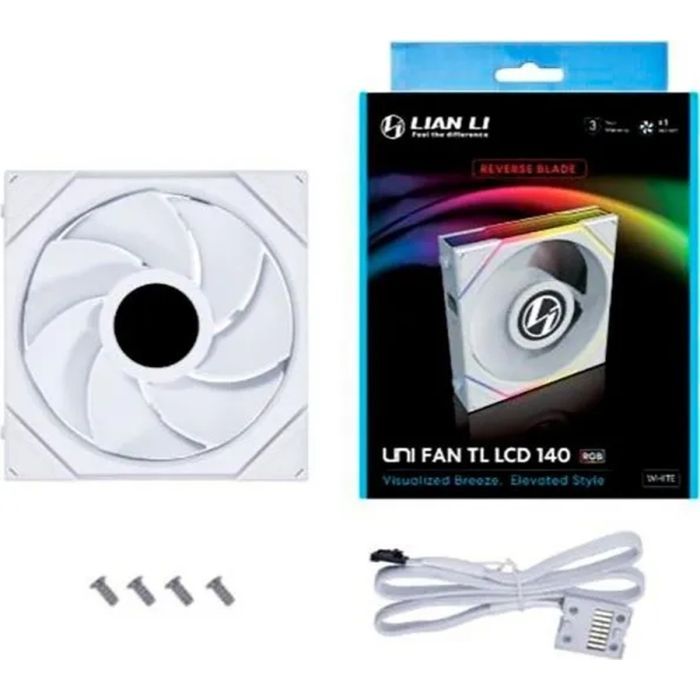 Кулер до корпусу Lian Li Reverse TL LCD 140-1, White (G99.14RTLLCD1W.00) зображення 6